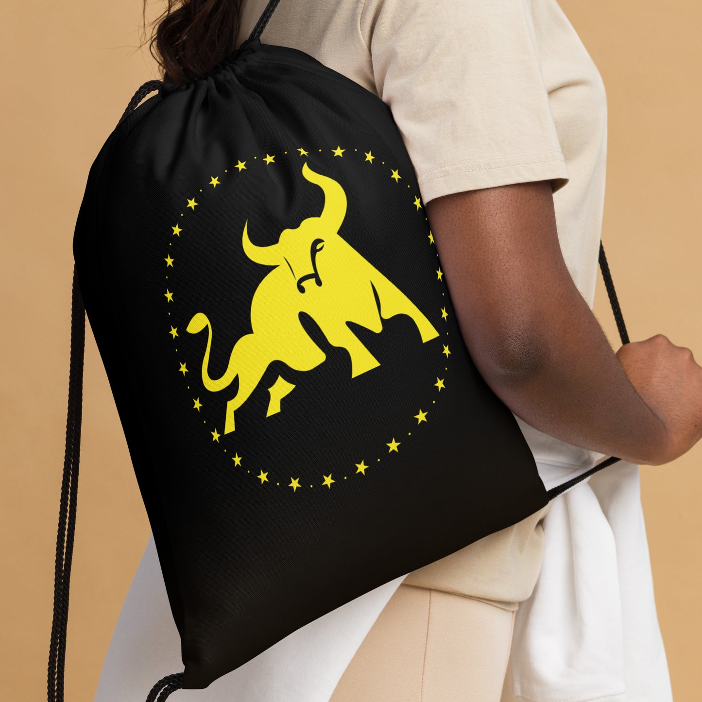 Logo Drawstring bag (Gold)