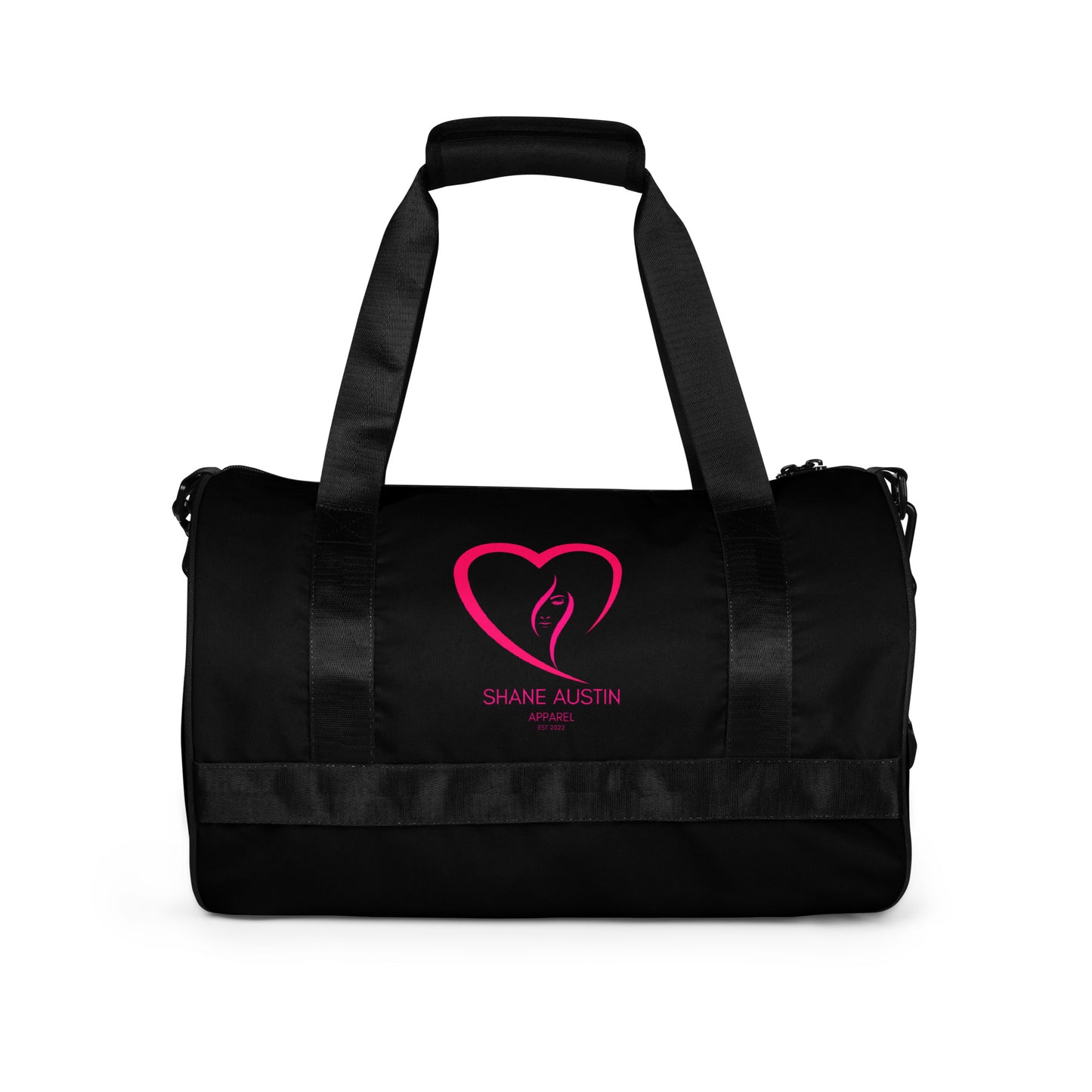 "Beautiful Heart" Pink All-over print gym/duffle bag