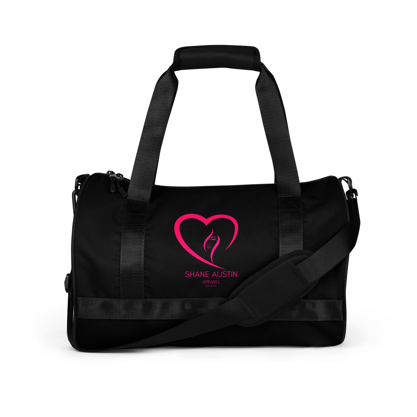 "Beautiful Heart" Pink All-over print gym/duffle bag