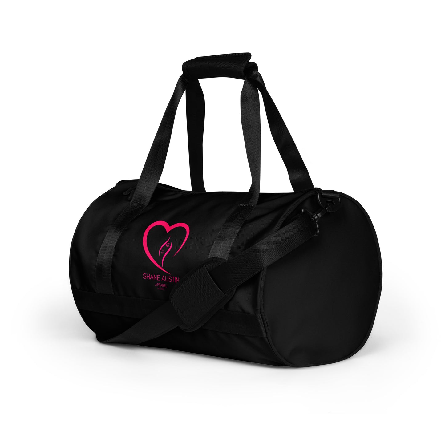 "Beautiful Heart" Pink All-over print gym/duffle bag