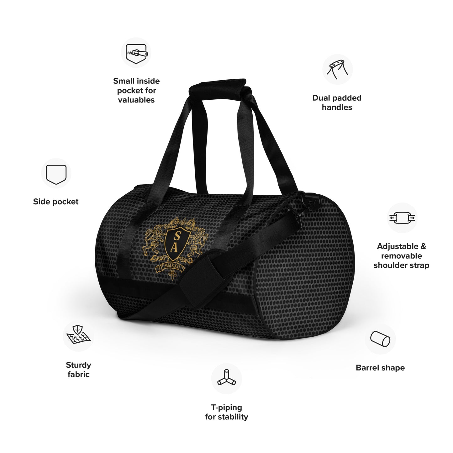 "Highness" All-over print gym bag