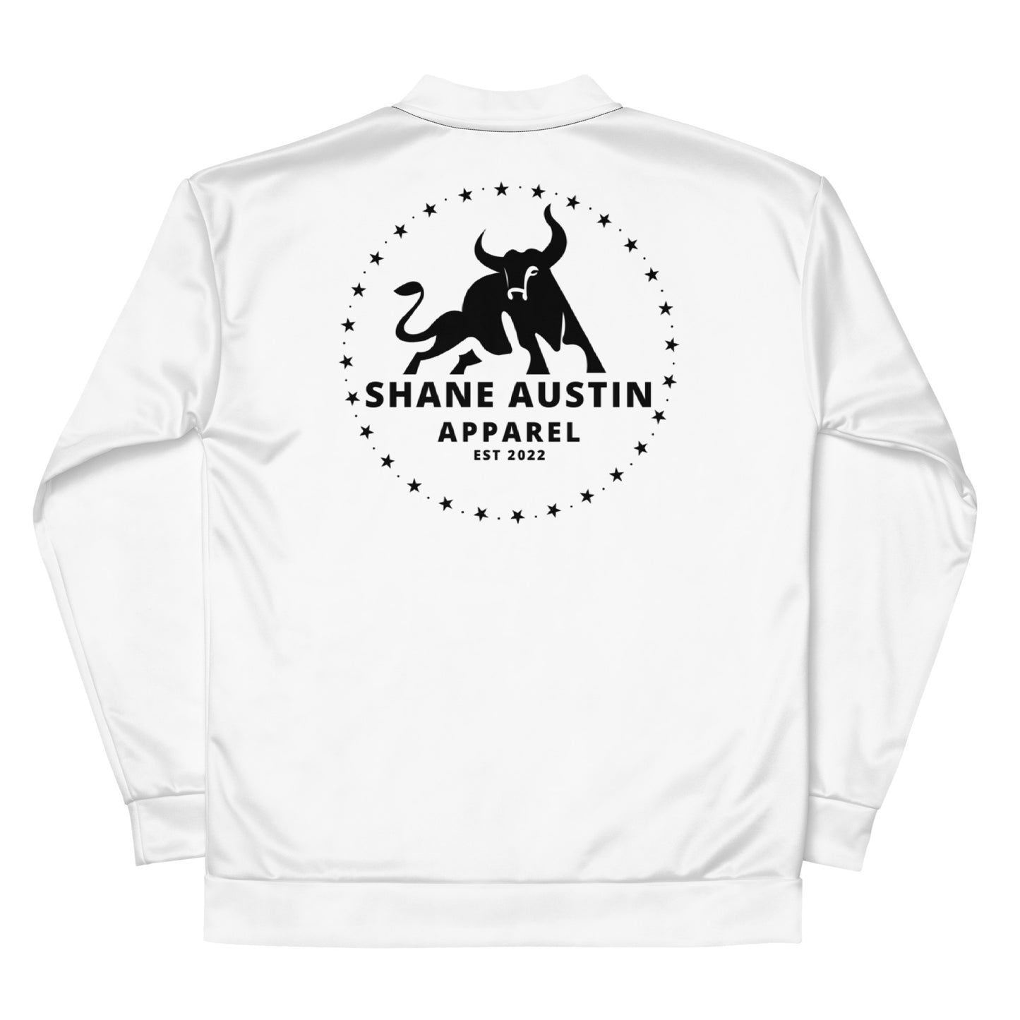 Logo Unisex Bomber Jacket (White)