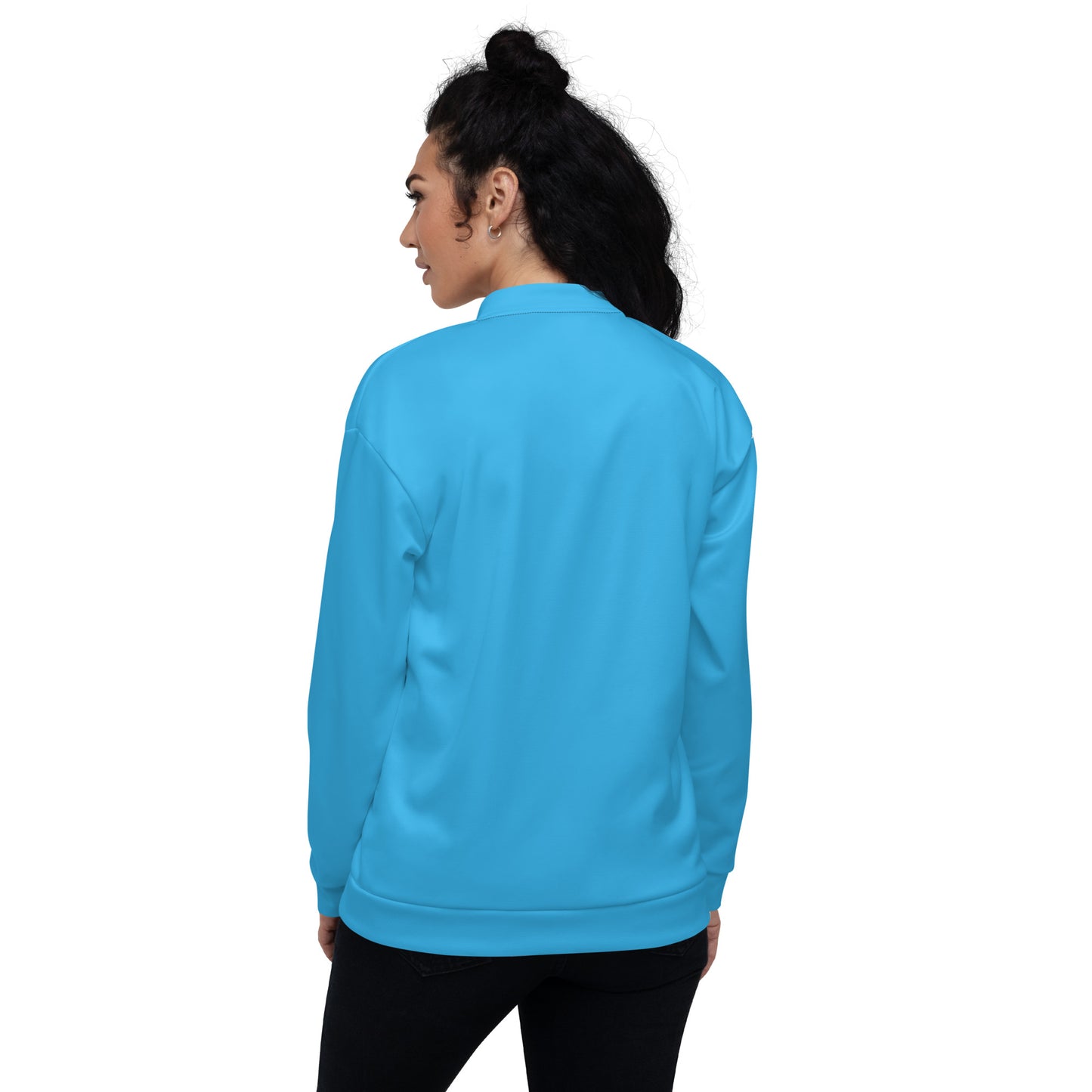 Elegante Unisex Bomber Jacket (Light Blue)