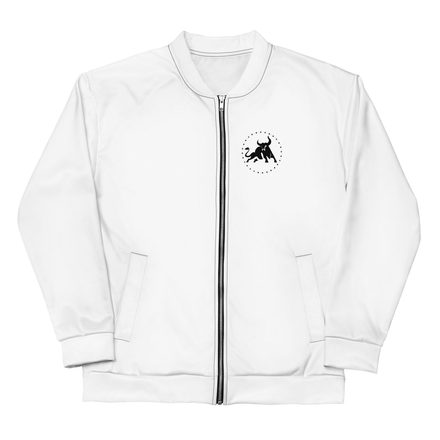 Logo Unisex Bomber Jacket (White)