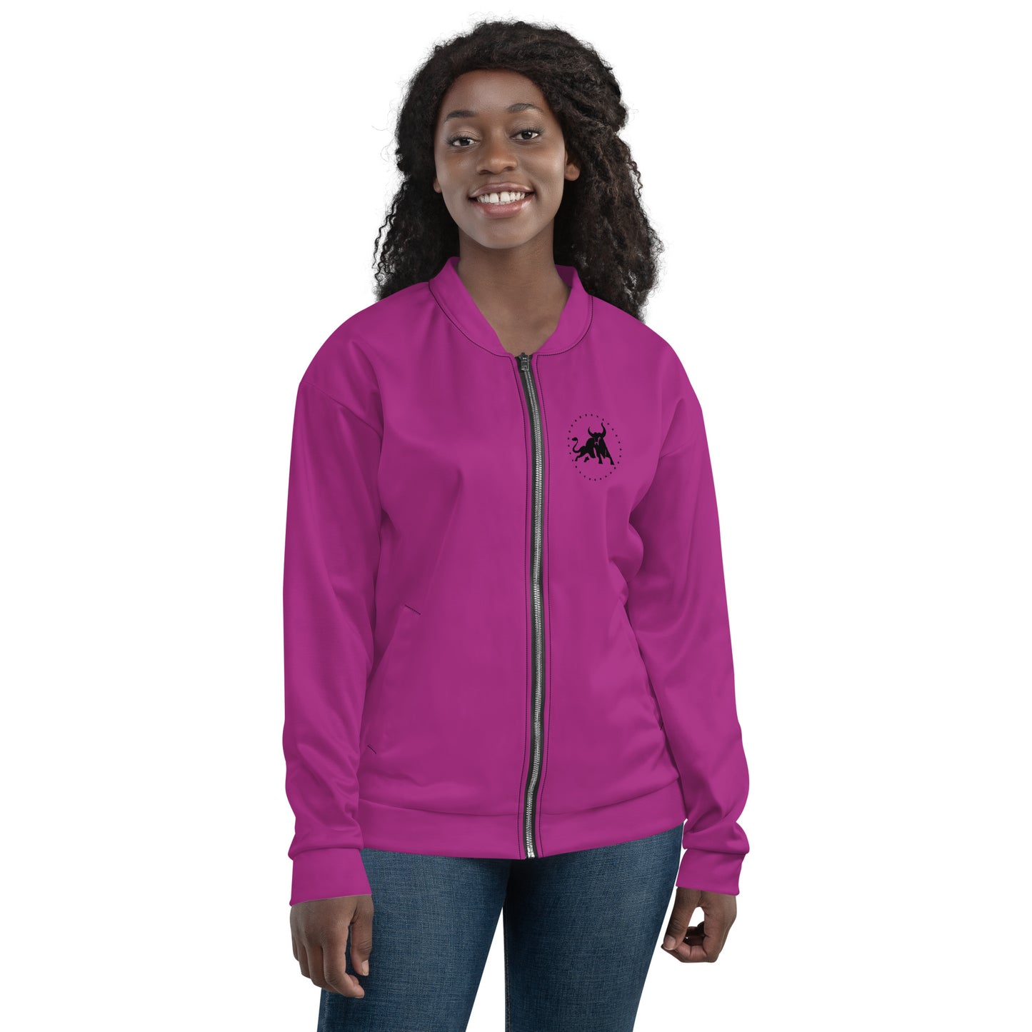 Logo Unisex Bomber Jacket (Purple)