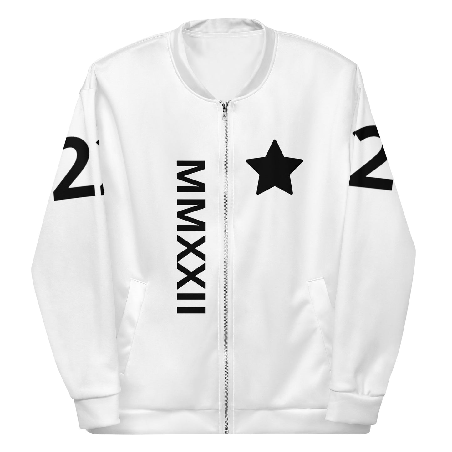 Logo MMXXII Unisex Bomber Jacket (White)