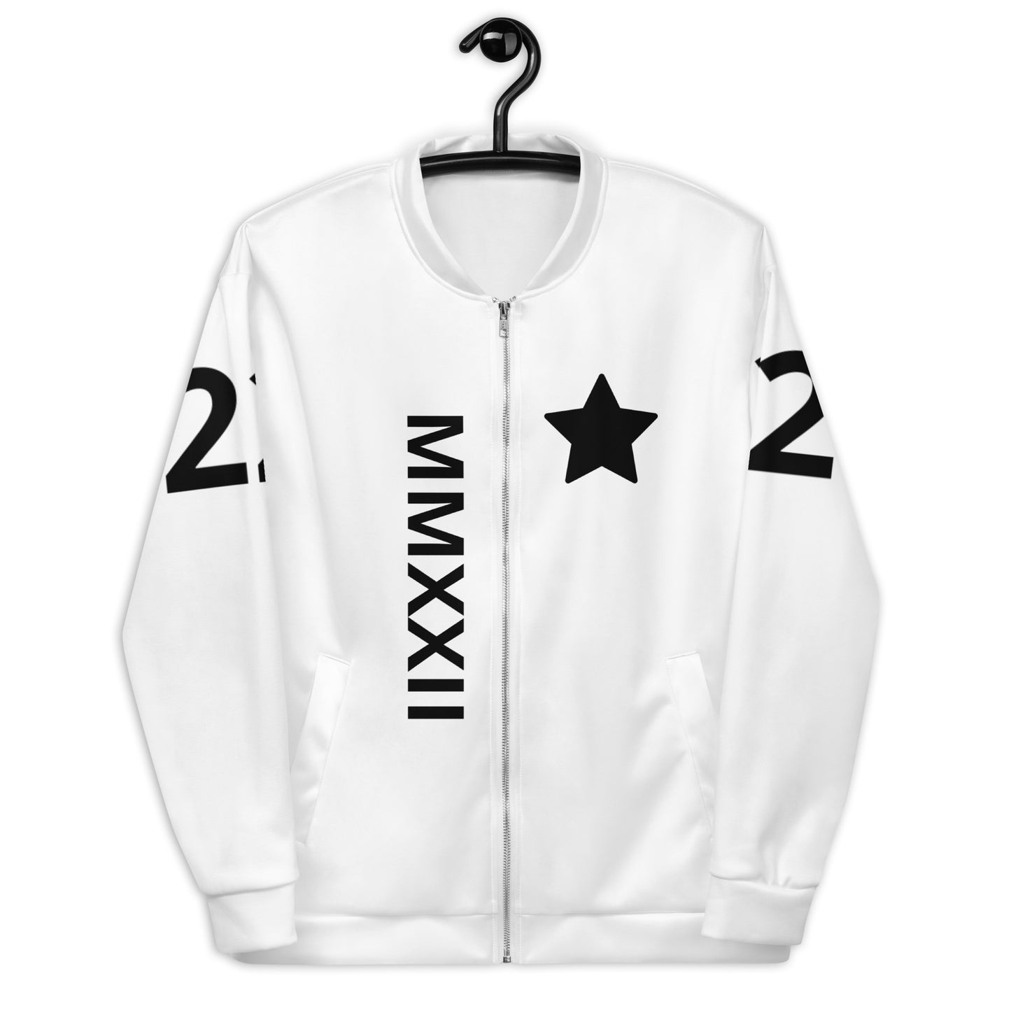 Logo MMXXII Unisex Bomber Jacket (White)