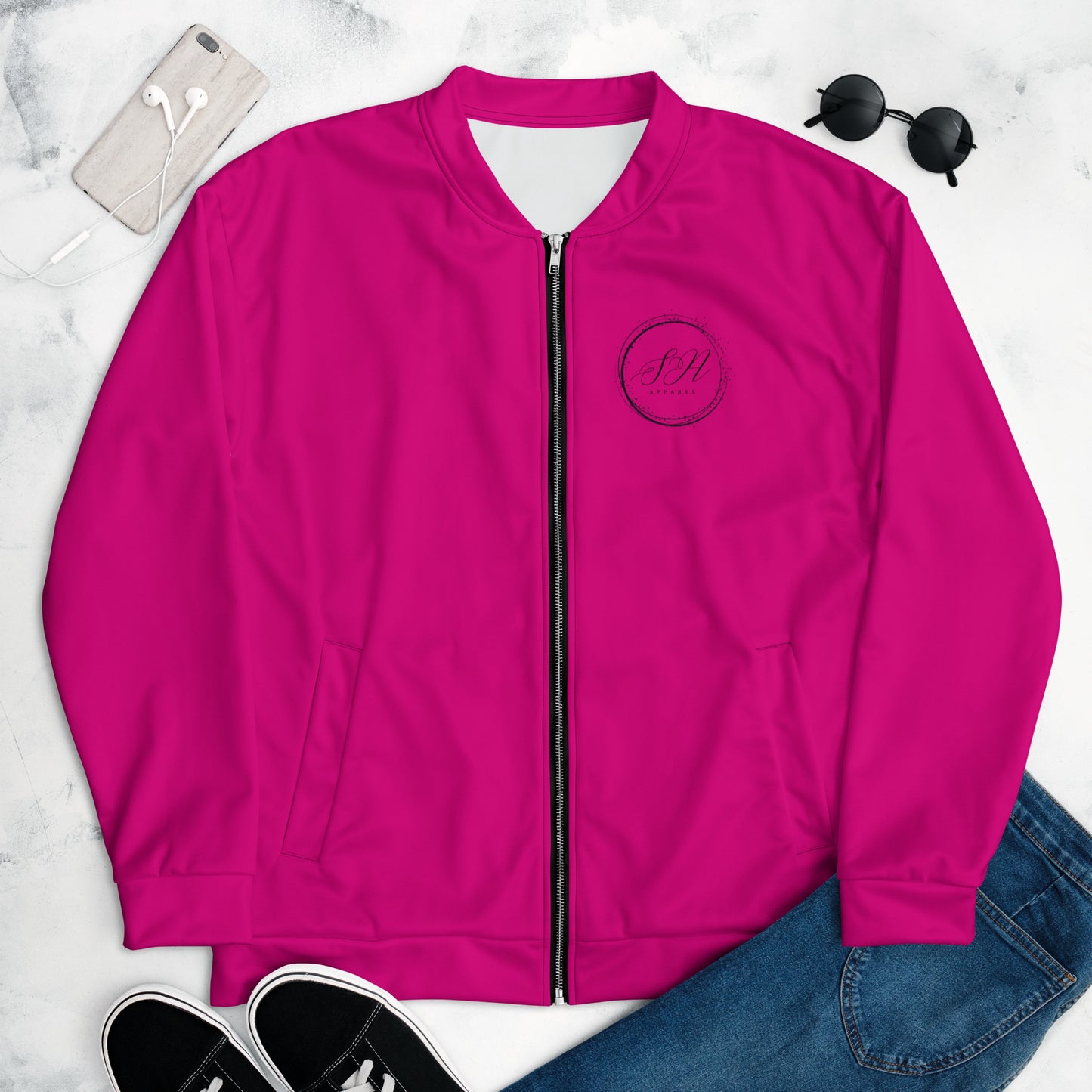 Elegante Unisex Bomber Jacket (Pink)