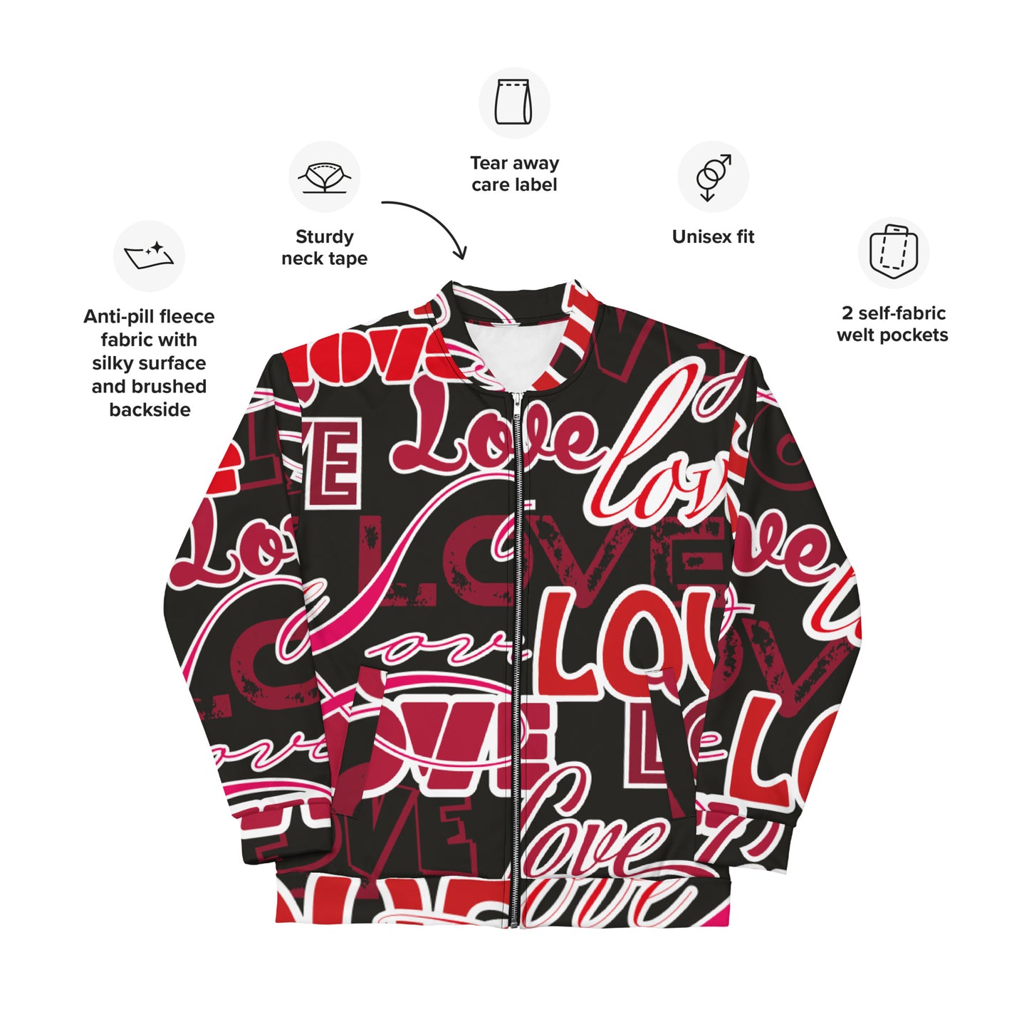 Love Unisex Bomber Jacket