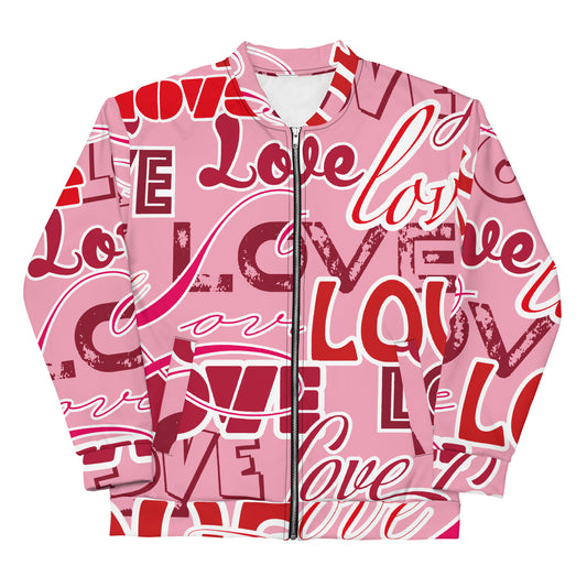 Love (Pink) Unisex Bomber Jacket