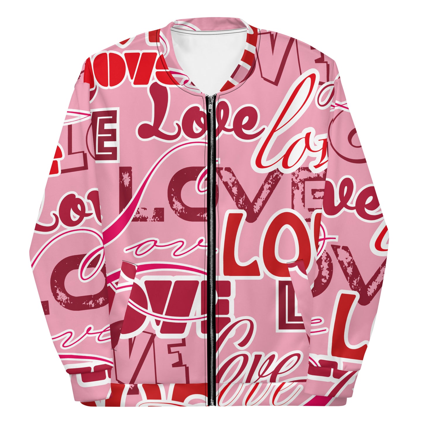 Love (Pink) Unisex Bomber Jacket