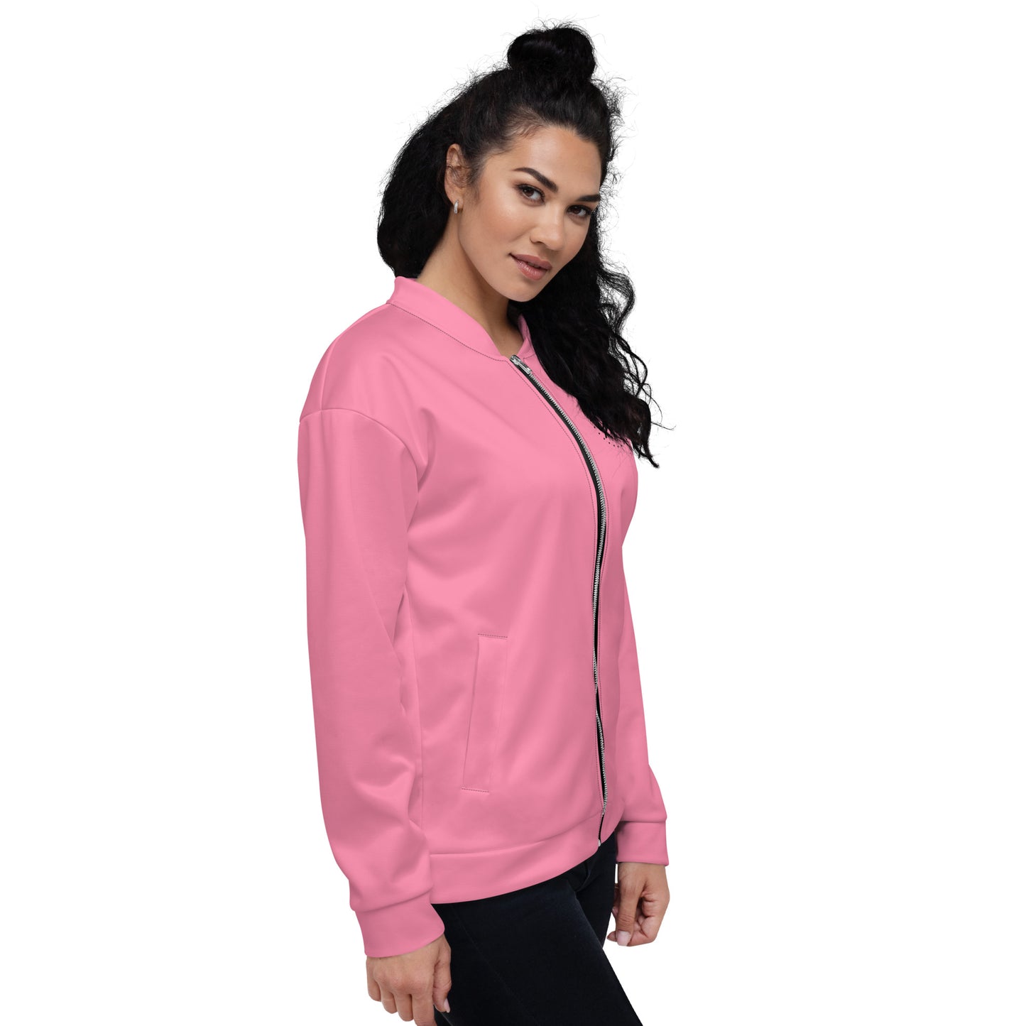 Logo Unisex Bomber Jacket (Pink)