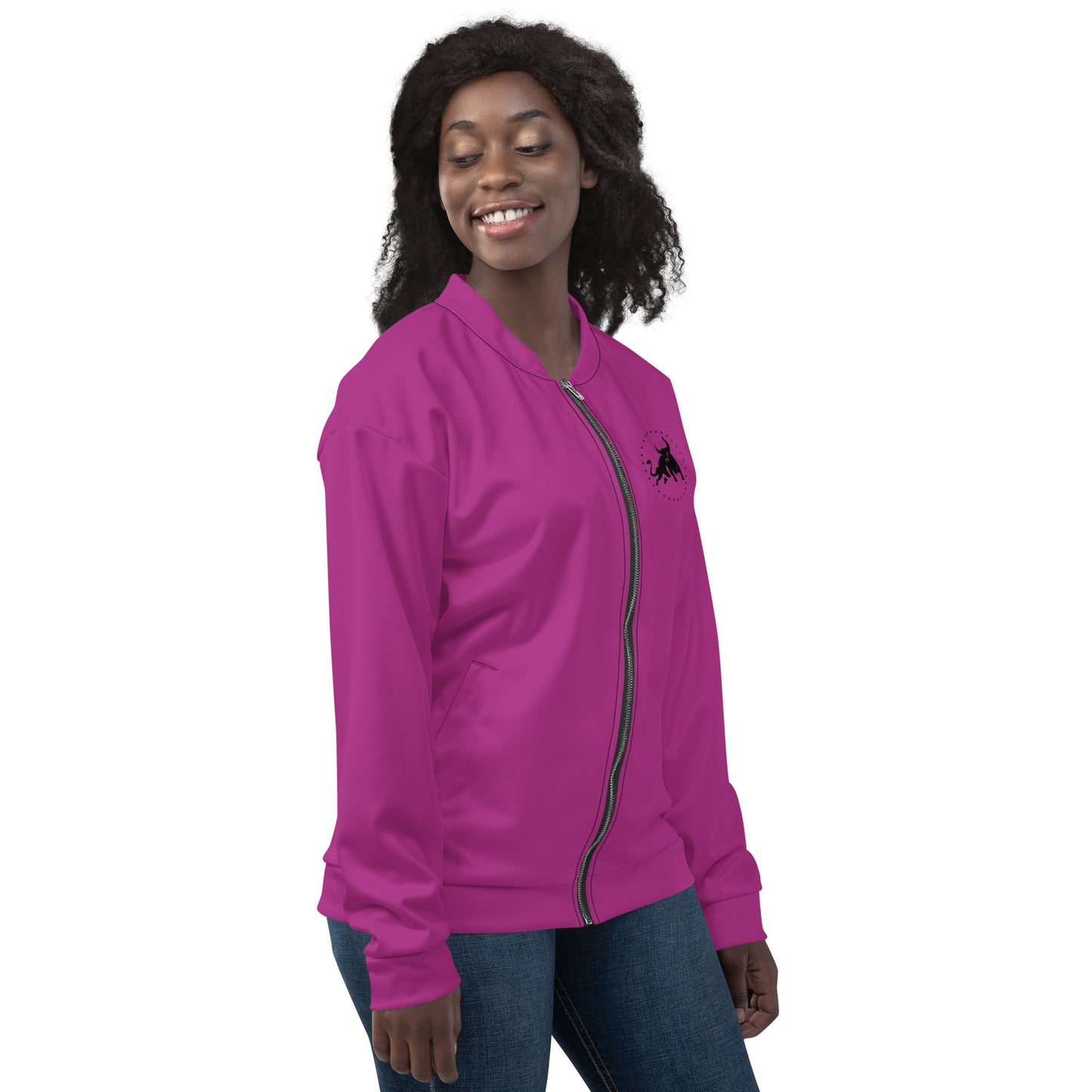 Logo Unisex Bomber Jacket (Purple)