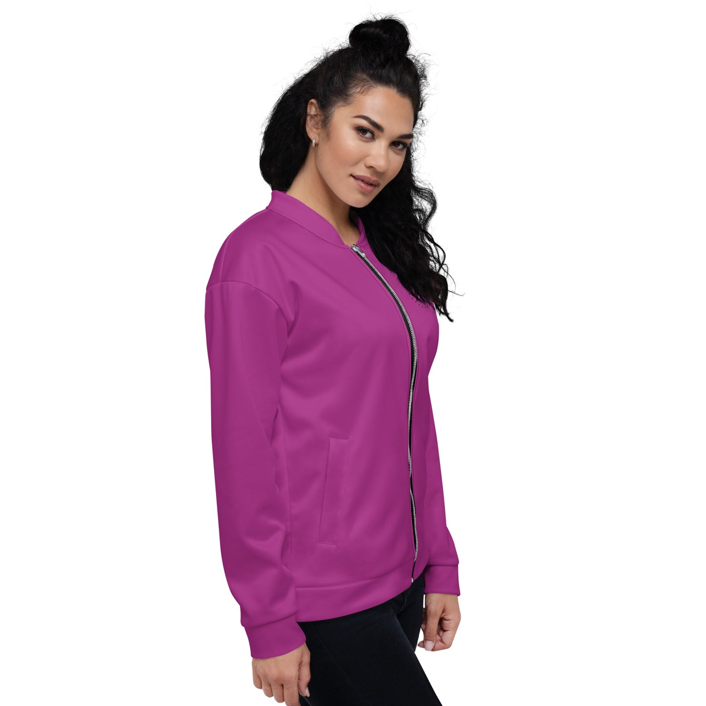 Logo Unisex Bomber Jacket (Purple)