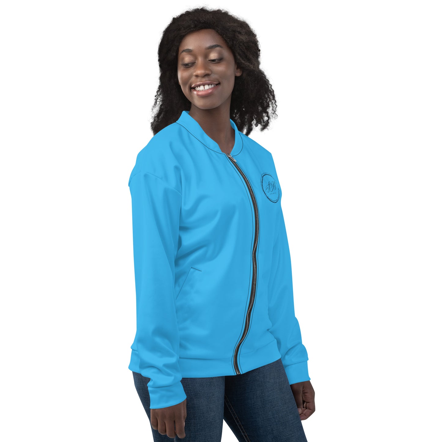 Elegante Unisex Bomber Jacket (Light Blue)