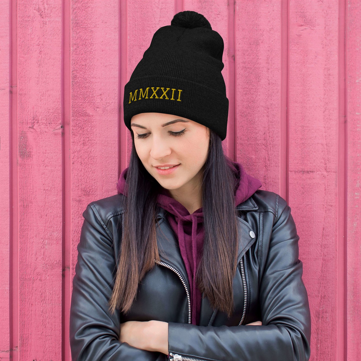 "MMXXII" Pom-Pom Beanie