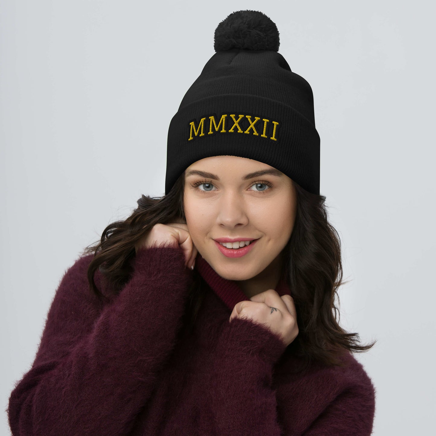 "MMXXII" Pom-Pom Beanie