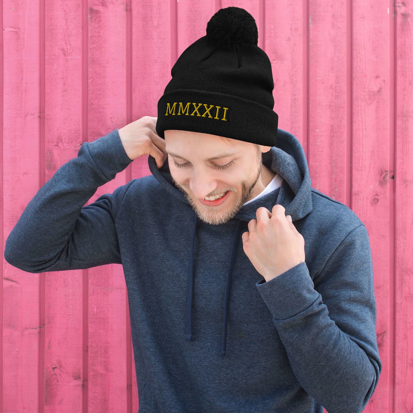 "MMXXII" Pom-Pom Beanie