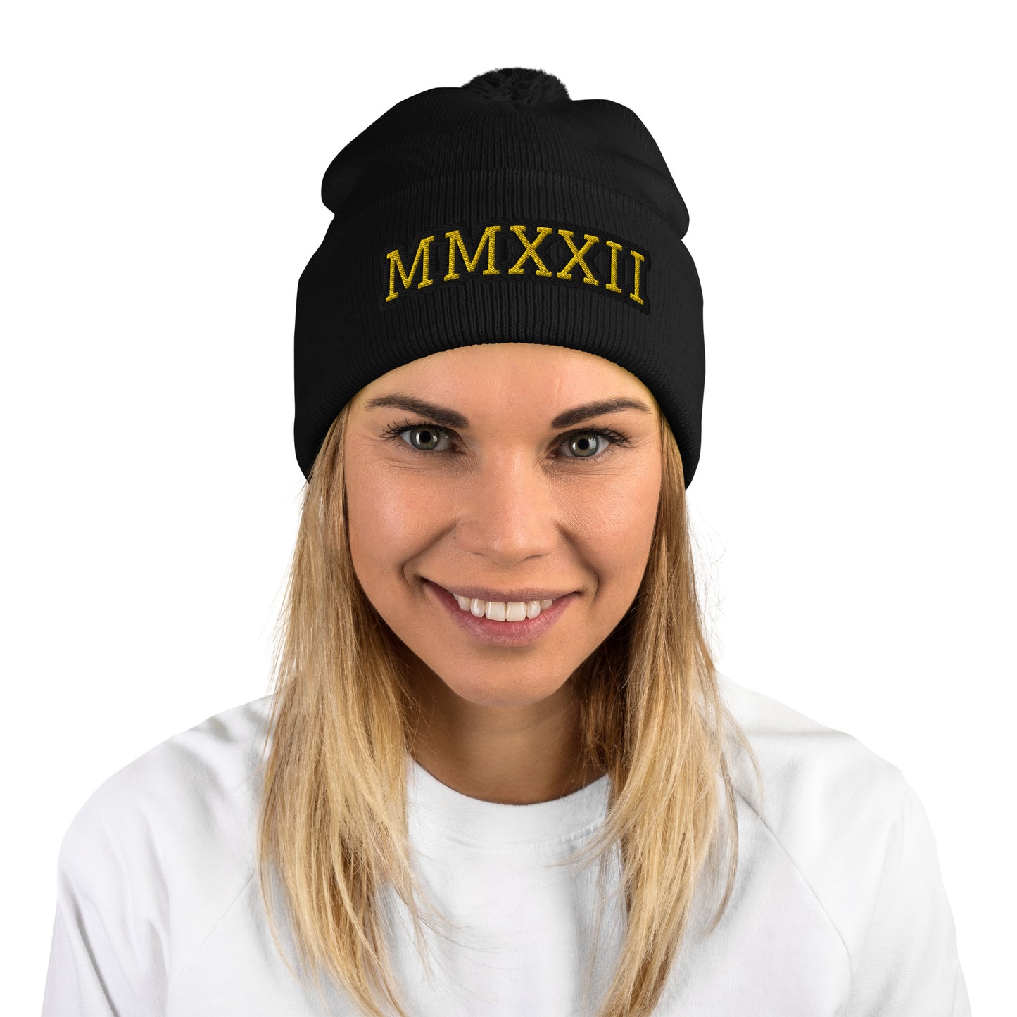 "MMXXII" Pom-Pom Beanie