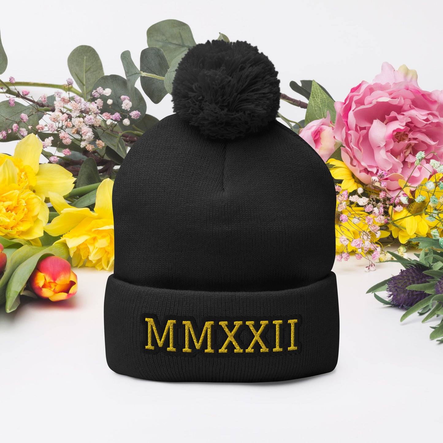 "MMXXII" Pom-Pom Beanie