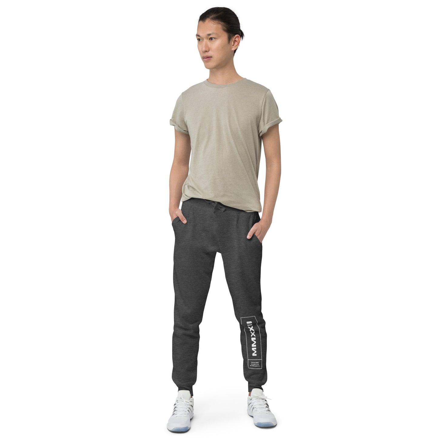 MMXXII Unisex fleece sweatpants (White)