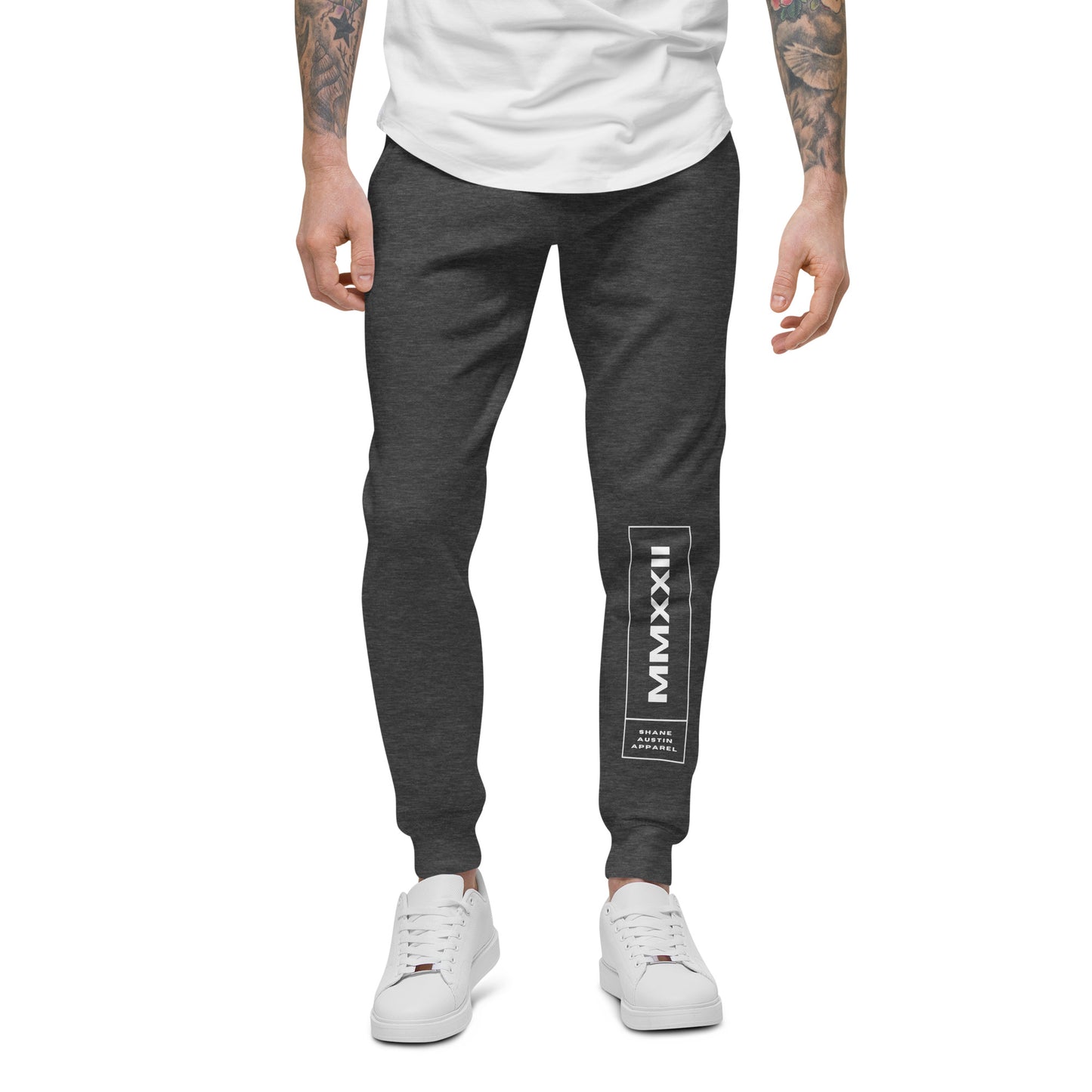 MMXXII Unisex fleece sweatpants (White)