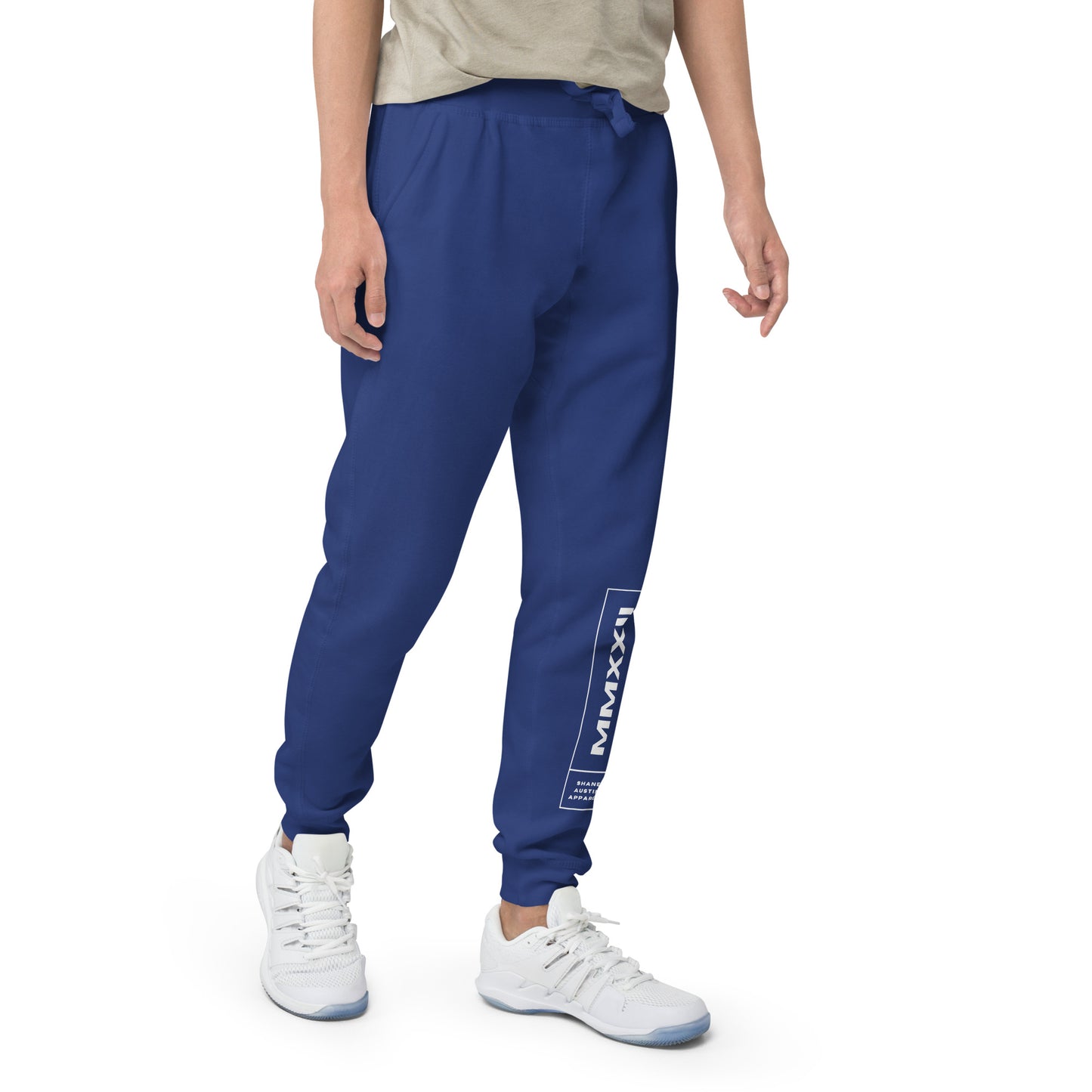 MMXXII Unisex fleece sweatpants (White)