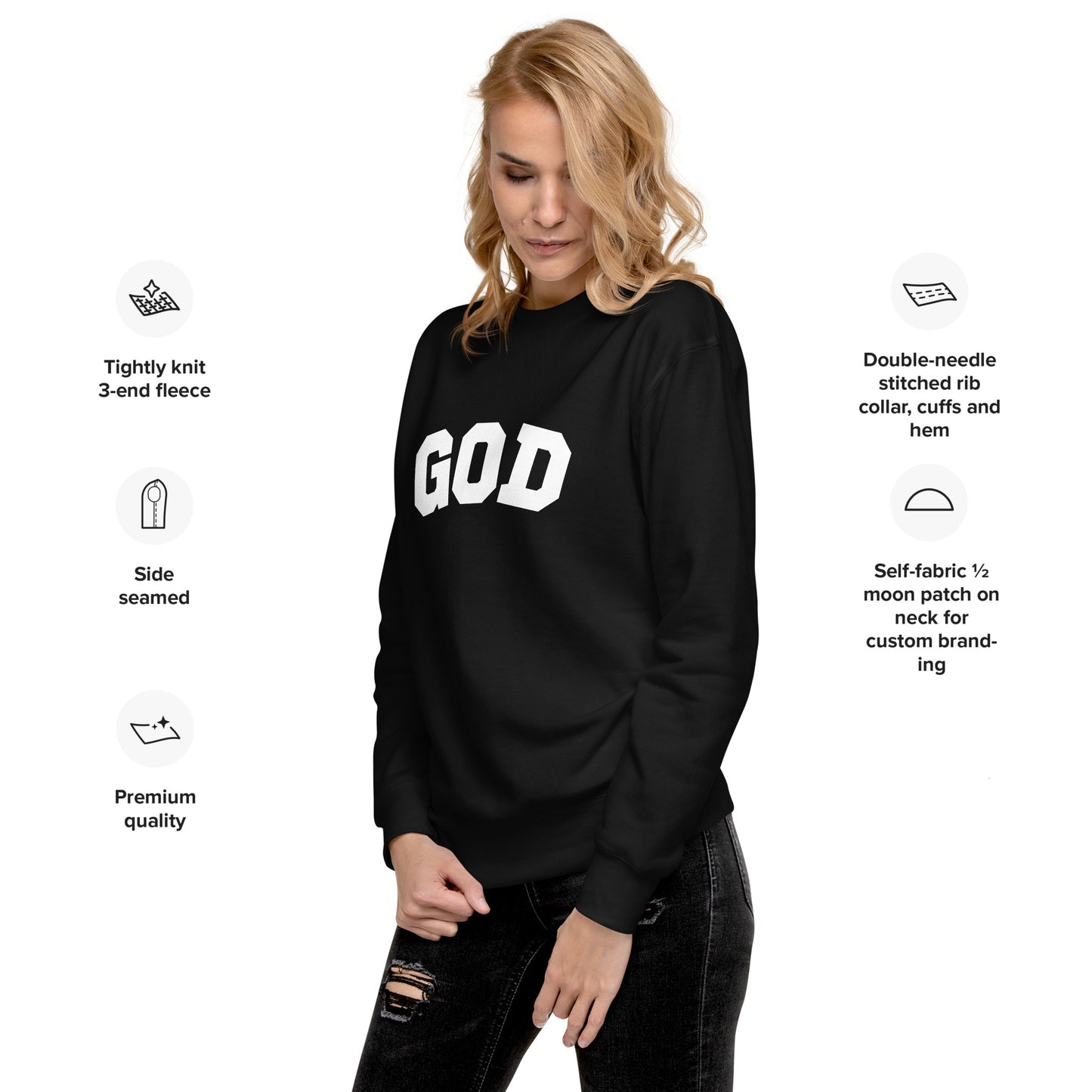 "God" Unisex Premium Sweatshirt