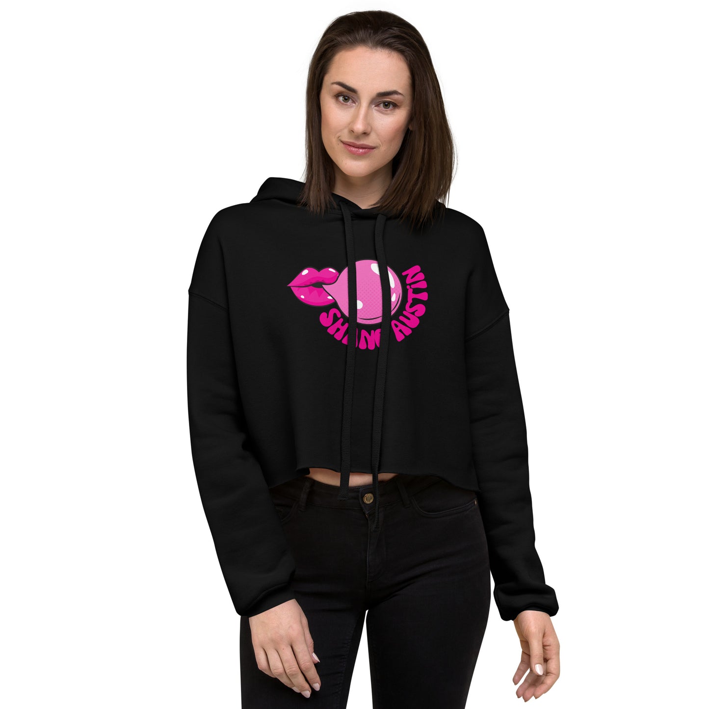 Bubble Gum Crop Hoodie