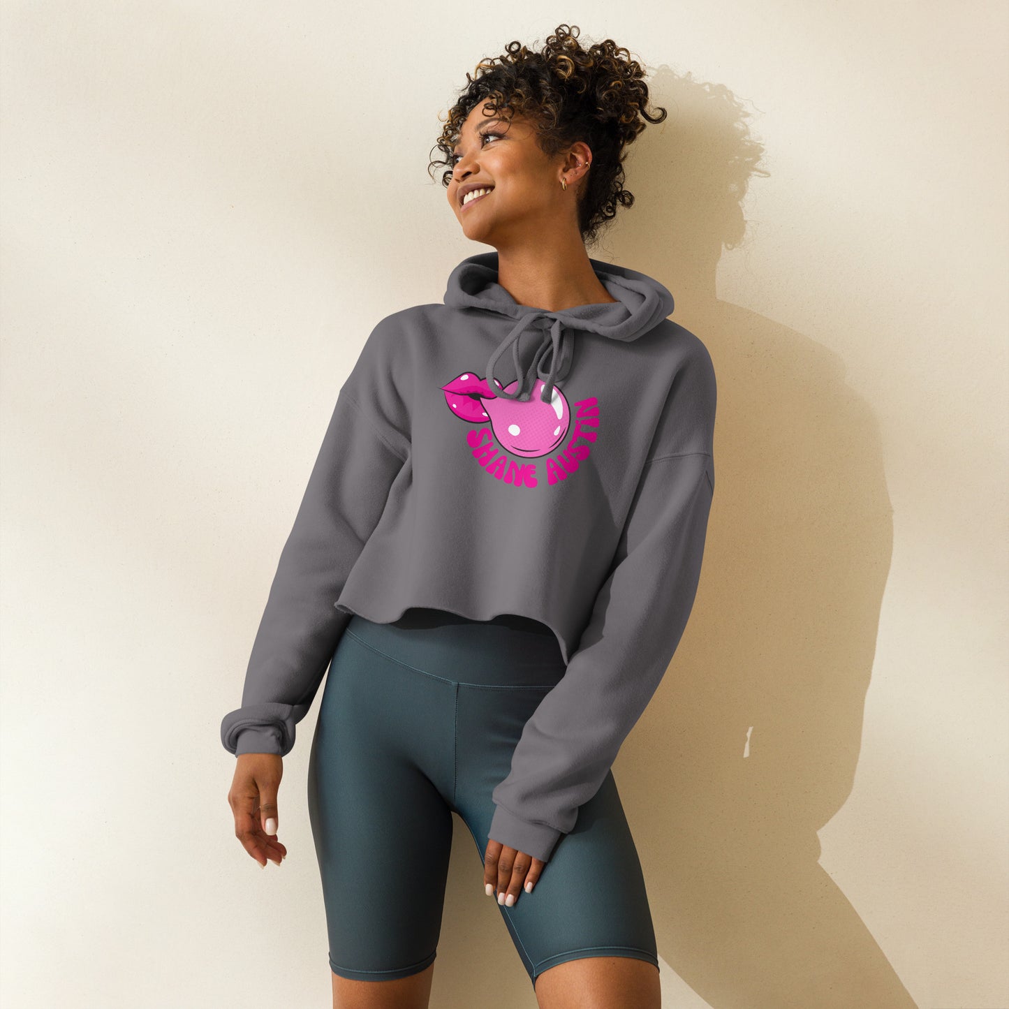 Bubble Gum Crop Hoodie