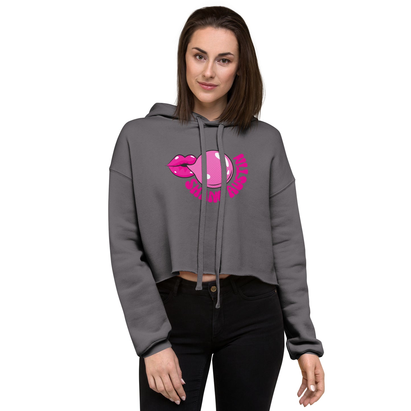 Bubble Gum Crop Hoodie